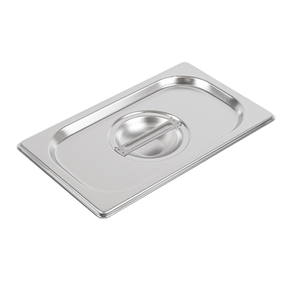 [181.74] Tapa 1/4 Para Códigos 181.73 26,5X16 Cm Plateado Inox (1 Unid.)