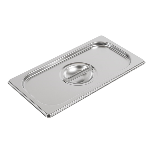 [181.72] Tapa 1/3 Para Códigos 181.70/71 32,5X18 Cm Plateado Inox (1 Unid.)