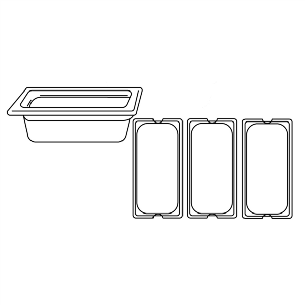 [181.70] CUBETA GASTRONORM 1/3 3,2 L 32,5x17,5x10 CM PLATEADO INOX (1 UNID.)