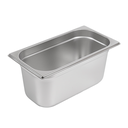 CUBETA GASTRONORM 1/3 4,9 L 32,5x17,5x15 CM PLATEADO INOX (1 UNID.)