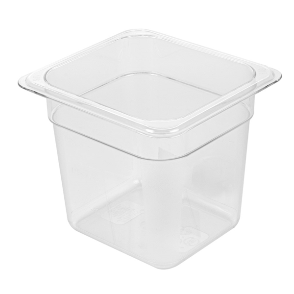 [202.18] CUBETA GASTRONORM 1/6 1,9 L 17,6x16,2x15 CM TRANSPARENTE POLICARBONATO (1 UNID.)