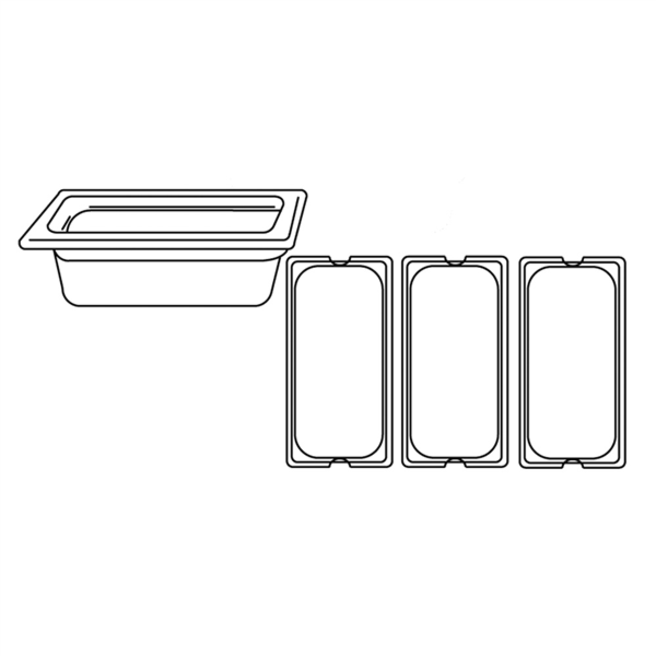 [202.10] CUBETA GASTRONORM 1/3 3,2 L 32,5x17,6x10 CM TRANSPARENTE POLICARBONATO (1 UNID.)