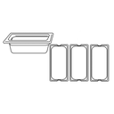 CUBETA GASTRONORM 1/3 3,2 L 32,5x17,6x10 CM TRANSPARENTE POLICARBONATO (1 UNID.)
