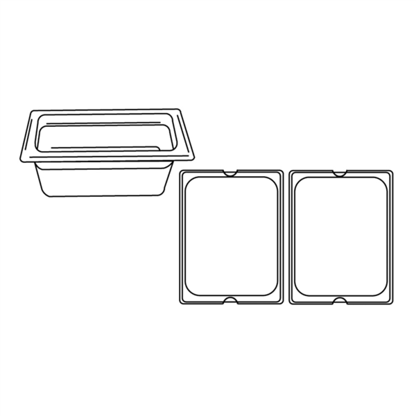 CUBETA GASTRONORM 1/2 5,6 L 32,5x26,5x10 CM TRANSPARENTE POLICARBONATO (1 UNID.)