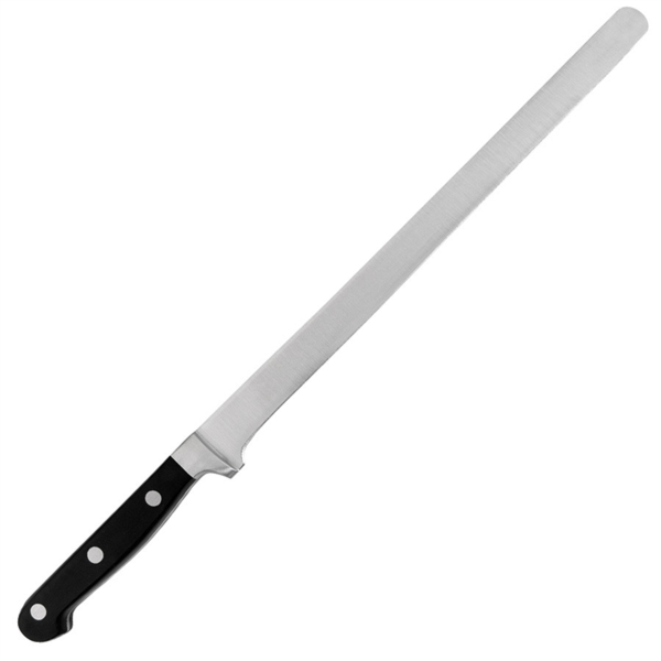 [449.31] CUCHILLO JAMÓN, MANGO ABS 30 CM PLATEADO INOX (1 UNID.)