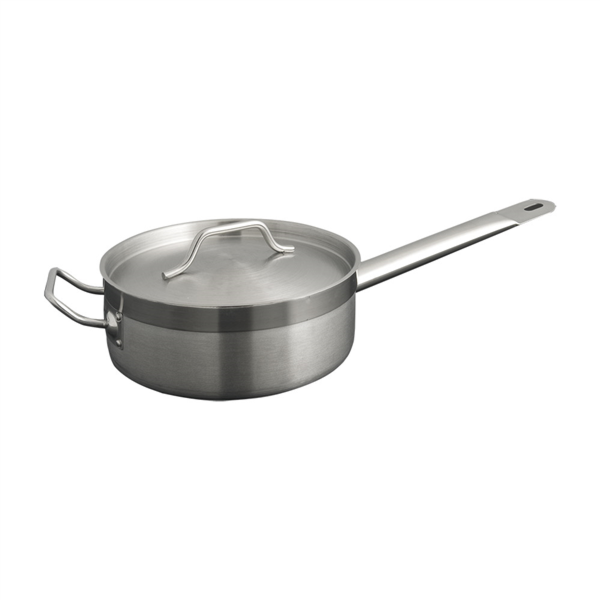 SARTÉN SALTEAR CON TAPA 4,5 L Ø 26x8,5 CM PLATEADO INOX (1 UNID.)