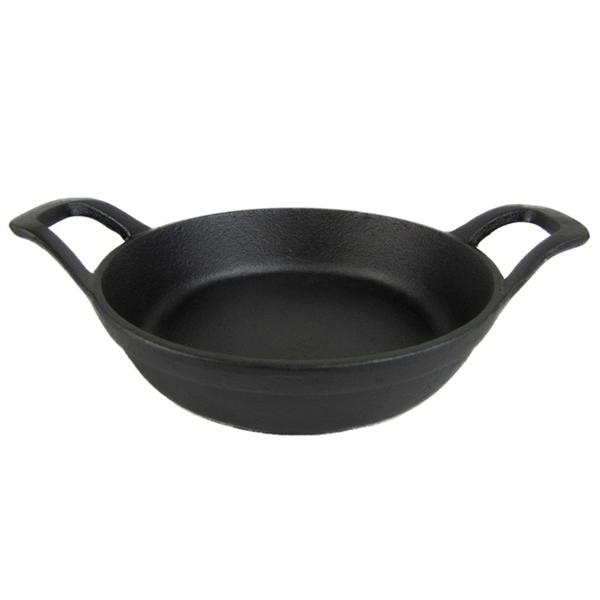 [198.50] Cazuela Redonda 500 Ml Ø 16(22,3)X3,7 Cm Negro Hierro (8 Unid.)