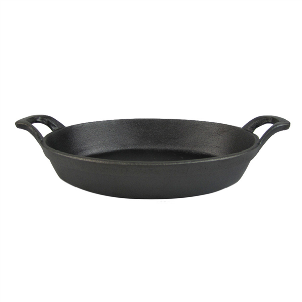 CAZUELA OVAL 1000 ML 24(30)x17x4,6 CM NEGRO HIERRO (8 UNID.)