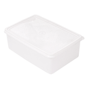 RECIPIENTE ALIMENTOS + TAPA INCORPORADA 1450 ML 20,5x14x8 CM BLANCO PP (1 UNID.)