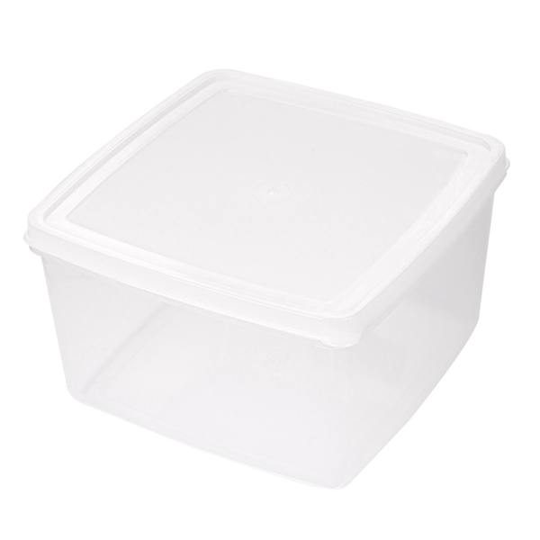 [113.67] RECIPIENTE ALIMENTOS + TAPA INCORPORADA 2500 ML 18,5x18,5x11 CM BLANCO PP (1 UNID.)
