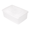 RECIPIENTE ALIMENTOS + TAPA INCORPORADA 3150 ML 26x18x10 CM BLANCO PP (1 UNID.)
