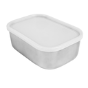 Recipiente Con Tapa 'Artinox' 1300 Ml 18X13X6 Cm Plateado Inox + Ldpe (12 Unid.)