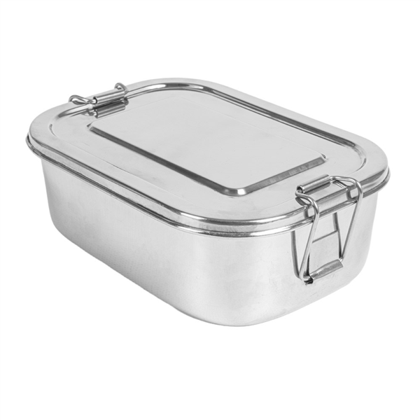 RECIPIENTE CON TAPA 'ARTINOX' 1300 ML 18x13x5 CM PLATEADO INOX (12 UNID.)