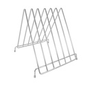 RACK PARA 6 TABLAS DE CORTAR 27,9x30,5x27,7 CM PLATEADO INOX (1 UNID.)