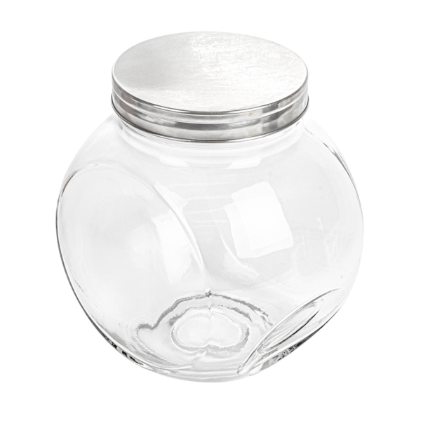 [207.63] TARRO PARA ALMACENAR ESFÉRICO 'WAKI GLASS' 3 L 19,5x13,5x19,5 CM TRANSPARENTE CRISTAL (6 UNID.)