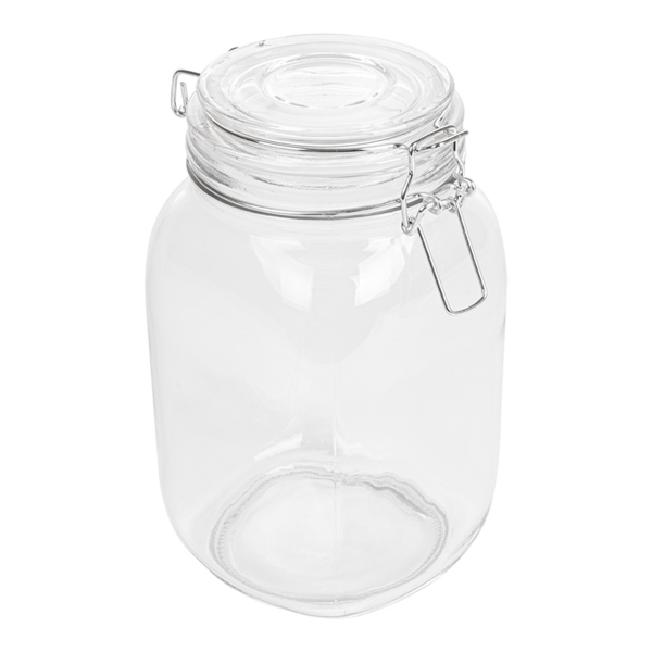[216.79] TARRO ALMACENAR + CIERRE CLIP 1,5 L Ø 10,5x19,5 CM TRANSPARENTE CRISTAL (12 UNID.)
