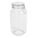 TARRO ALMACENAR + CIERRE CLIP 2 L Ø 10,5x26 CM TRANSPARENTE CRISTAL (12 UNID.)