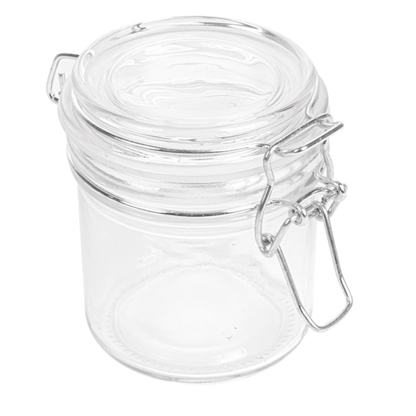 TARRO ALMACENAR + CIERRE CLIP 'WAKI GLASS' 250 ML Ø 8,5x10 CM TRANSPARENTE CRISTAL (24 UNID.)