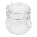 Tarro Almacenar + Cierre Clip 500 Ml Ø 9,5X10,5 Cm Transparente Cristal (24 Unid.)