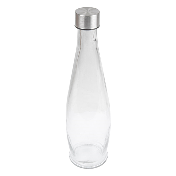 [233.89] Botella + Tapón Inox 930 Ml Ø9X32 Cm Transparente Cristal (24 Unid.)