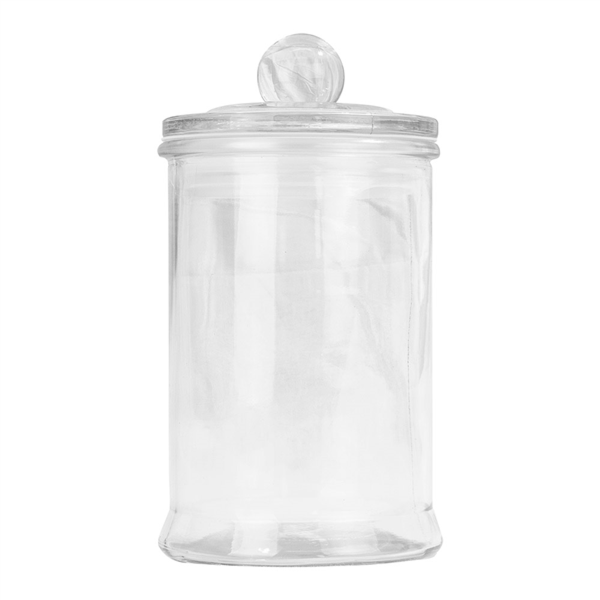 [207.64] Tarro Para Almacenar Cilíndrico 650 Ml Ø 10X18,3 Cm Transparente Cristal (24 Unid.)