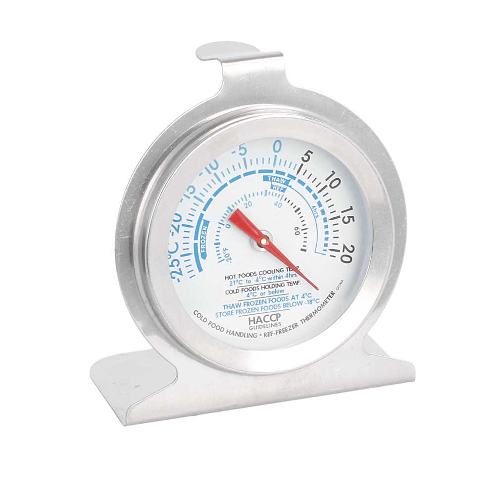 [452.56] TERMÓMETRO REFRIGERADOR/CONGELADOR -29º A 20ºC 6,2x7,3x4 CM PLATEADO INOX (1 UNID.)