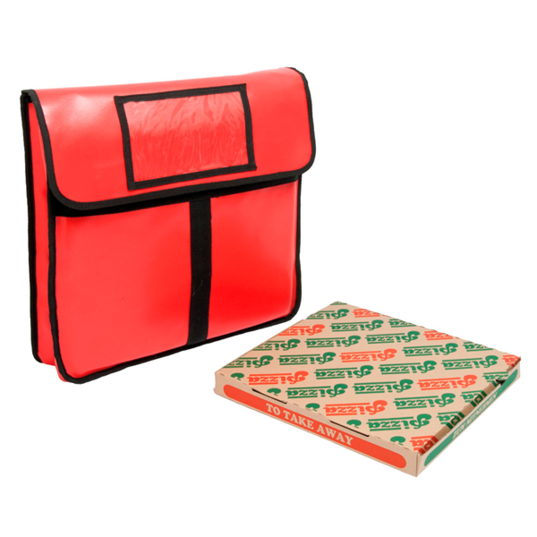 BOLSA TRANSPORTE PIZZA 41 CM 43x45x13 CM ROJO VINILO (1 UNID.)