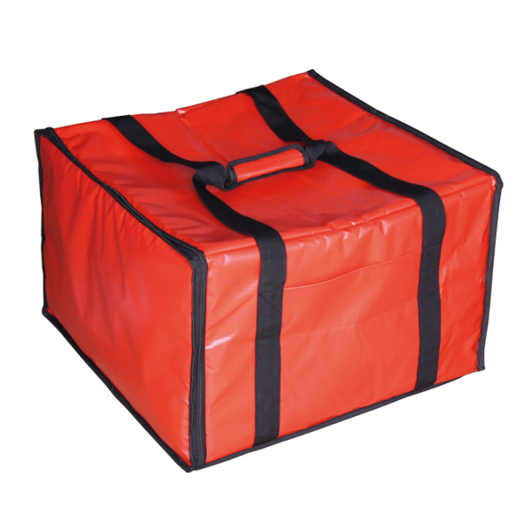 [164.72] MALETA TRANSPORTE 6 CAJAS PIZZA 52x48x33,5 CM ROJO VINILO (1 UNID.)