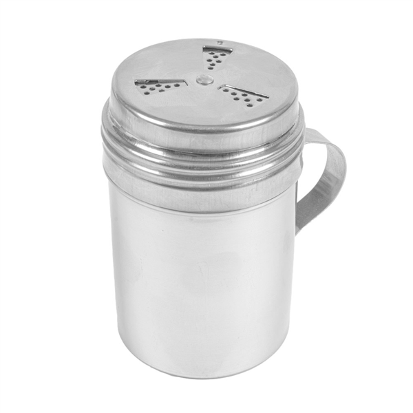 [181.43] Espolvoreador Con Asa Para Especias 295 Ml Ø 7X11 Cm Plateado Inox (1 Unid.)