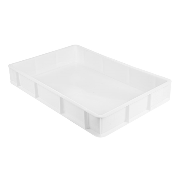 Contenedor Apilable Para Masa Pizza 15 L 60X40X9 Cm Blanco Pehd (1 Unid.)