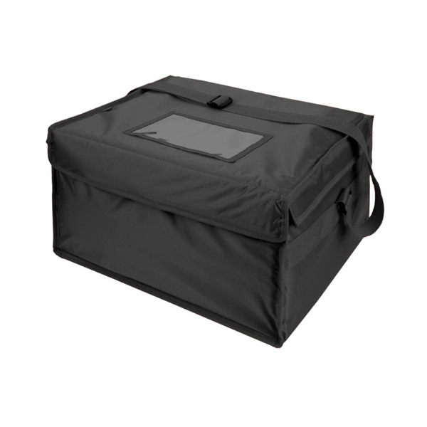 [264.56] MALETA TRANSPORTE 6 CAJAS PIZZA 40,6x35,6x25,4 CM NEGRO POLIÉSTER+PEVA (1 UNID.)
