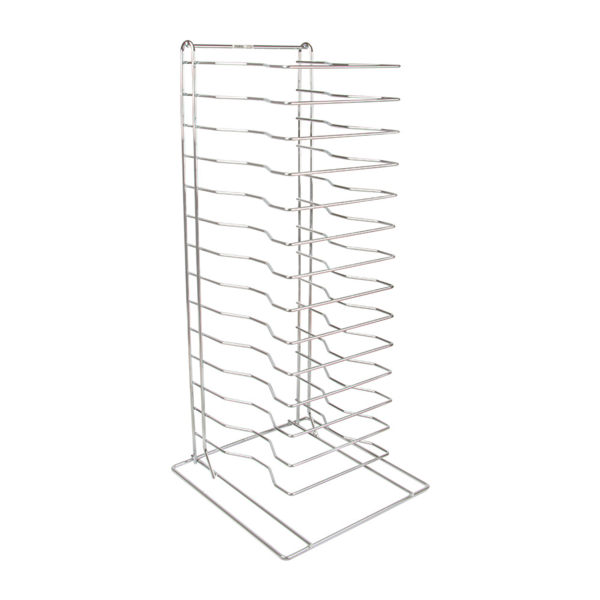 [148.90] RACK PARA PIZZA 15 NIVELES 30,4x30,4x68 CM PLATEADO METAL (1 UNID.)