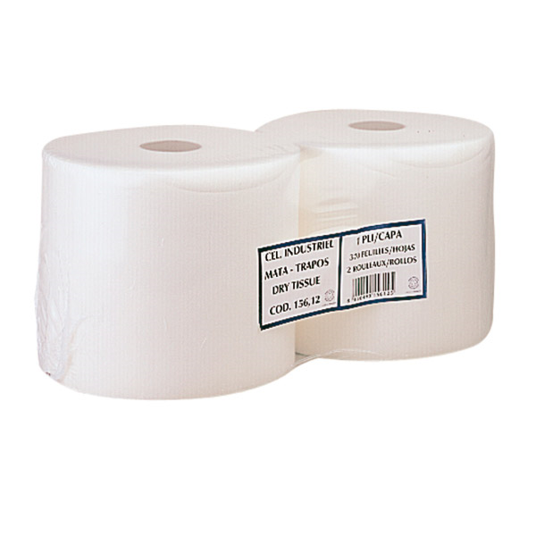 [156.20] Matatrapos 1 Capa - 260 Hojas 55 G/M2 Ø 27X24 Cm Blanco Airlaid (2 Unid.)