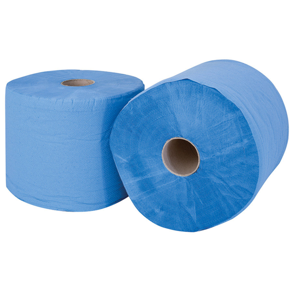 [163.40] Matatrapos Azul 2 Capas - 900 Hojas 20 G/M2 Ø31X24 Cm Azul Tissue (2 Unid.)