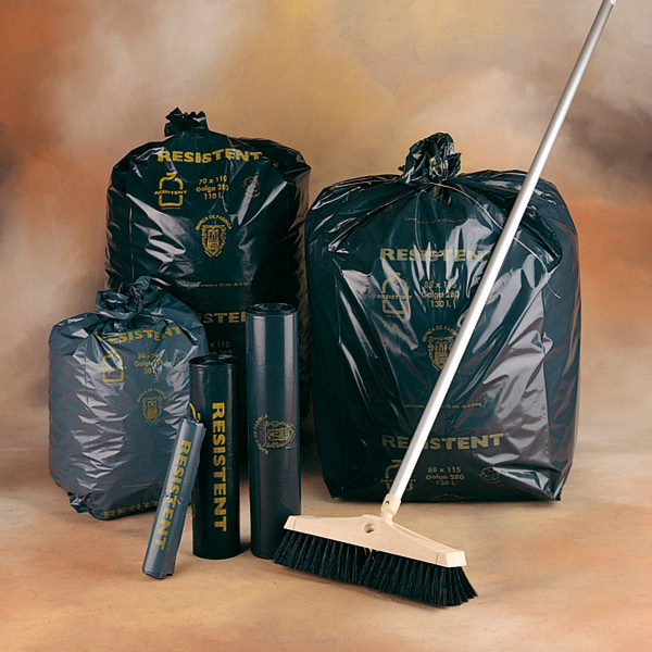 [156.70] 20 U. BOLSAS BASURA 50 L 40µ 68x80 CM NEGRO LDPE (5 UNID.)