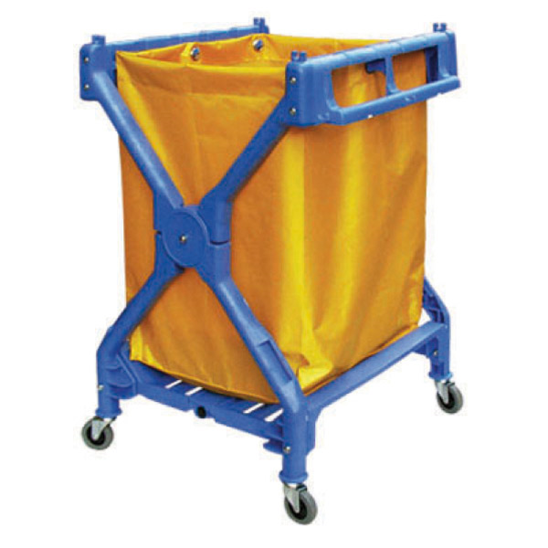 [222.21] Carro Plegable Para Lavandería 71X66X95 Cm Azul Plástico (1 Unid.)