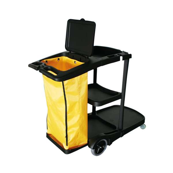 CARRO LIMPIEZA + BOLSA VINILO 100 L 110x52x98 CM NEGRO PLÁSTICO (1 UNID.)