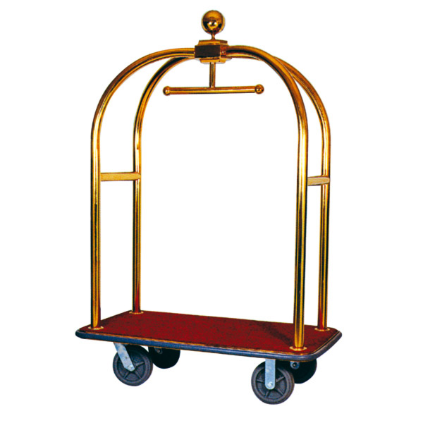 [174.11] PORTA MALETAS LUJO CON CÚPULA 112x61x190,7 CM DORADO INOX (1 UNID.)