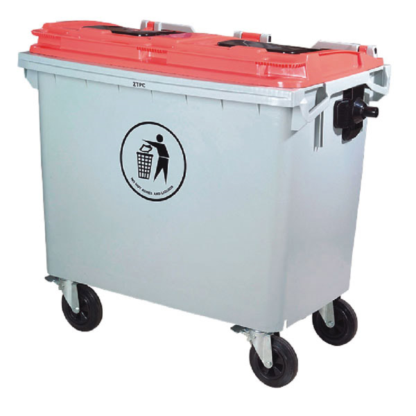 [182.89] CONTENEDOR GIGANTE 660 L 124x76x120 CM GRIS HDPE (1 UNID.)