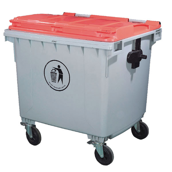 [115.66] Contenedor Gigante 1100 L 120X104X130 Cm Gris Hdpe (1 Unid.)