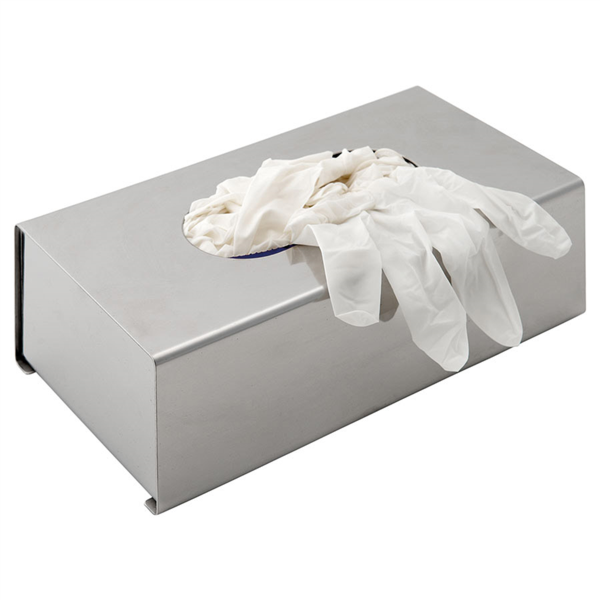[163.29] Dispensador Para Guantes 26X15,7X7,5 Cm Plateado Inox (1 Unid.)
