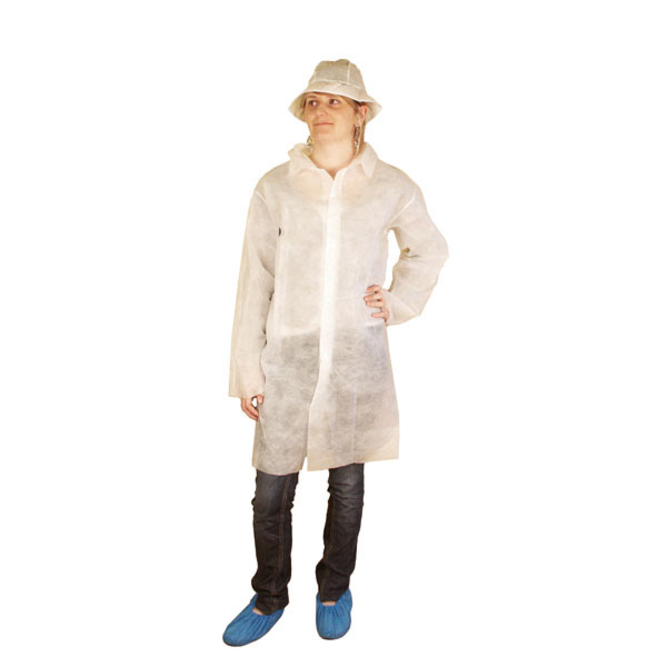 [155.44] CONJUNTO VISITADOR 100 CM BLANCO AIRLAID (25 UNID.)