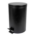 CUBO PEDAL CON RECEPTÁCULO INTERIOR 12 L Ø 25x38 CM NEGRO ACERO (1 UNID.)