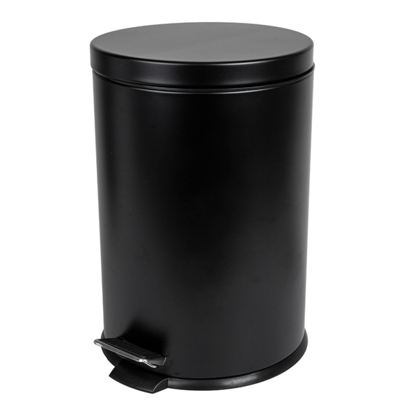 [268.47] CUBO PEDAL CON RECEPTÁCULO INTERIOR 20 L Ø 29,5x44 CM NEGRO ACERO (1 UNID.)