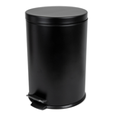 Cubo Pedal Con Receptáculo Interior 20 L Ø 29,5X44 Cm Negro Acero (1 Unid.)