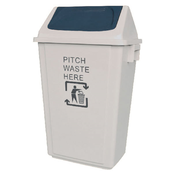 [160.11] PAPELERA BASCULANTE 46,5x33x74CM GRIS HDPE (1 UNID.)