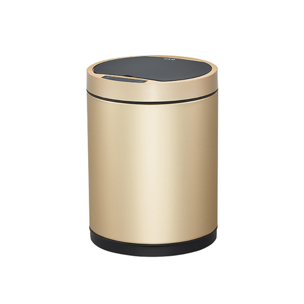 [251.14] PAPELERA CON SENSOR DE MOVIMIENTO 50L Ø 32x70 CM DORADO INOX (1 UNID.)