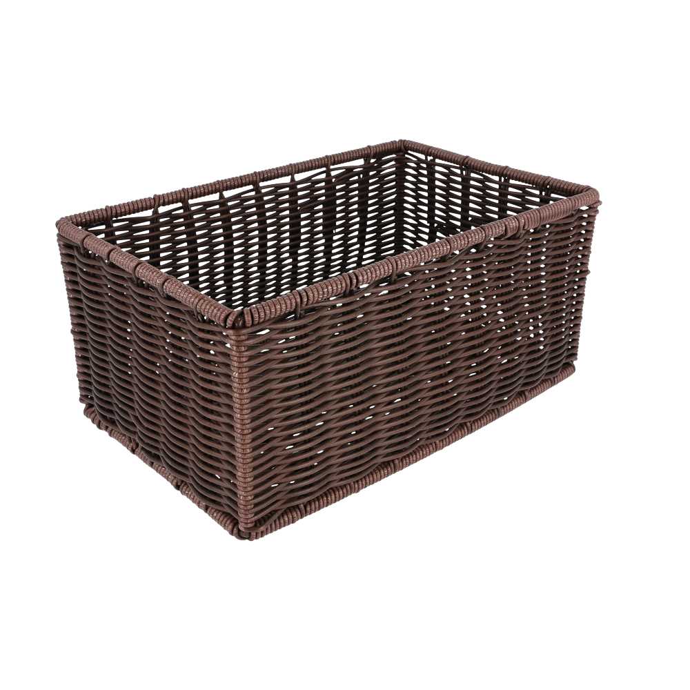 [214.03] Cesta Toallas Símil-Mimbre 25X16X11,5 Cm Marrón Pp (1 Unid.)