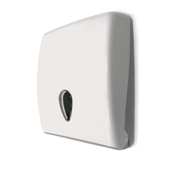 [160.62] DISPENSADOR TOALLAS DE MANO 27,7x13x37 CM BLANCO ABS (1 UNID.)