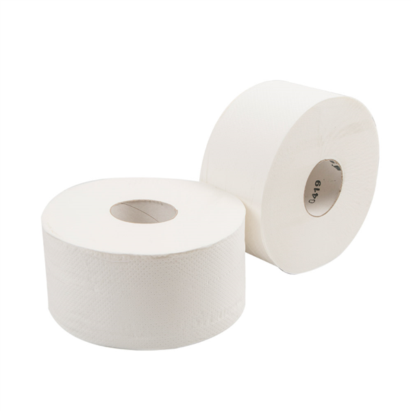 [162.09] HIGIÉNICOS "BABY JUMBO" ECOLABEL 2 CAPAS - 160 M 17 G/M2 Ø19,5x9,5 CM BLANCO TISSUE (12 UNID.)